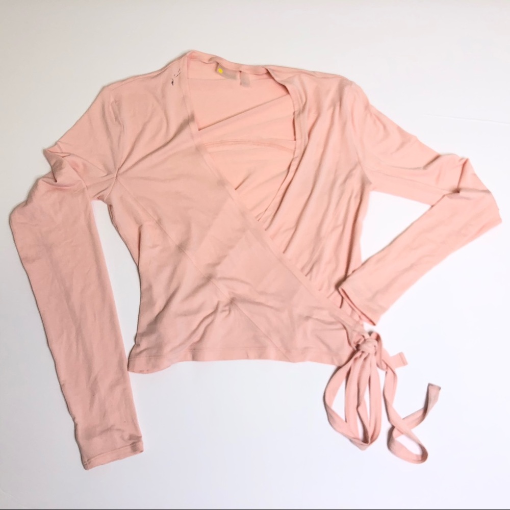 Zella Pink Wrap Around  Yoga Top